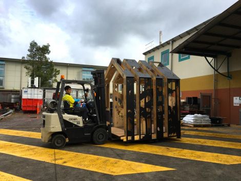 From lab to the truck: the pavilion is getting ready to move to Binna Burra.