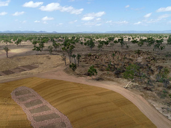 Map with highlighted water catchment