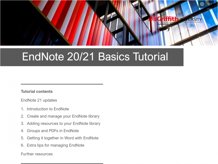 Microsoft Sway example - EndNote tutorial