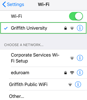 screenshot of wifi settings 