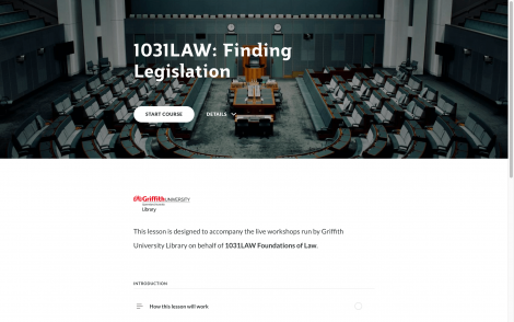Finding legislation self-paced module