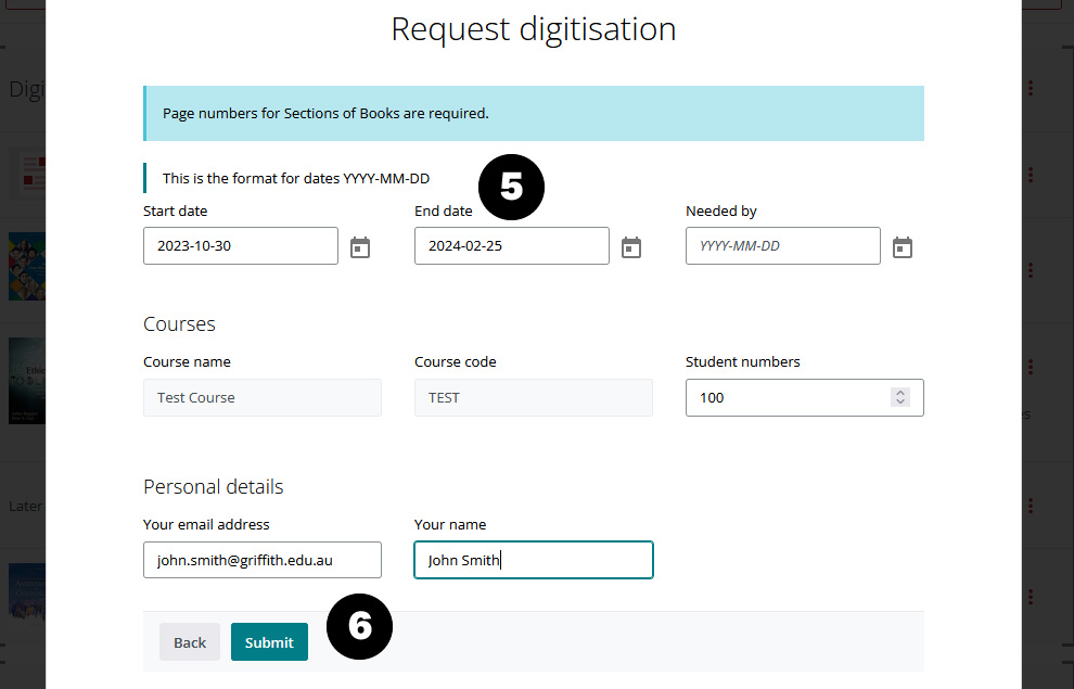 Check course details