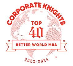 Corporate knights: top 40 better world MBA 2023 - 2024