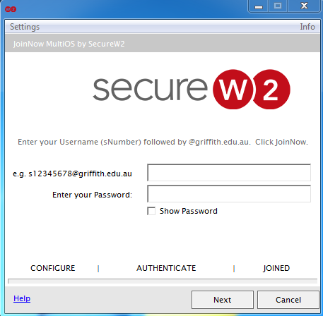 Snumber with @griffith.edu.au
