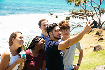 Students taking a selfie