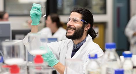 Male researcher in a laboratory
