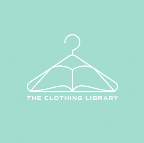 The Clothing Library Logo (Mint and white)