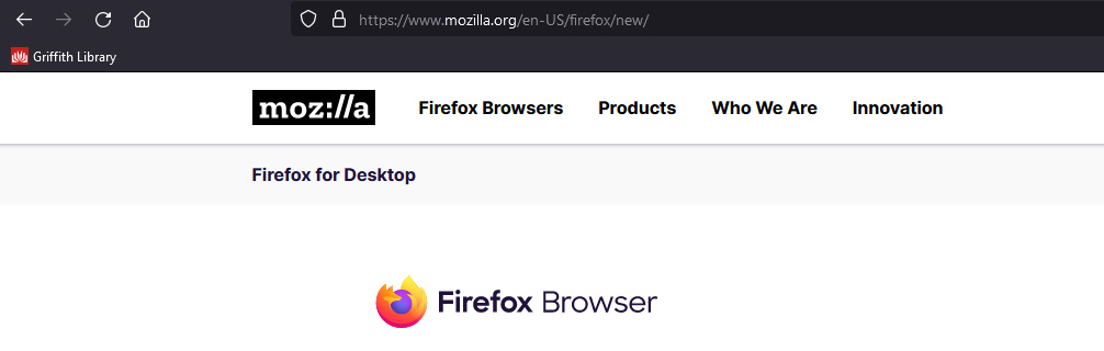 Firefox - Bookmarks/Favourites Bar